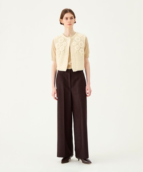 BALLSEY(ボールジィ)の「Diana タックレスワイドパンツ(その他パンツ・レディース・ダークブラウン/ライトピンク・36/34)」の12枚目の写真
