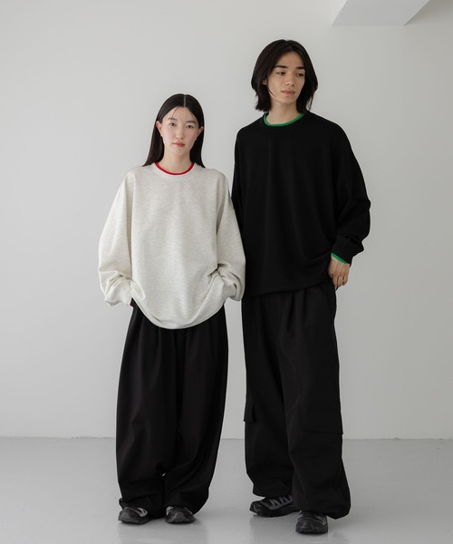 LOWRYS FARM(ローリーズファーム)の「【LFM(U)】TRPUワイドクルーネックTLS 1074429(Tシャツ/カットソー・メンズ・ホワイト/ブラック/その他1/その他2・MEDIUM/SMALL/LARGE)」の14枚目の写真
