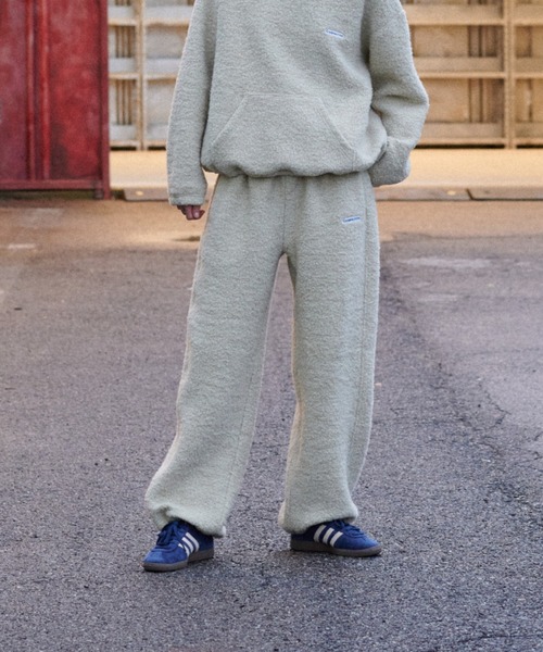 GREEN BUTTER(グリーンバター)の「TEDDY WOOL PANTS(スウェットパンツ・レディース・ブルー/ブラウン/ベージュ・FREE)」の1枚目の写真