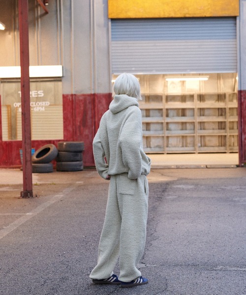 GREEN BUTTER(グリーンバター)の「TEDDY WOOL PANTS(スウェットパンツ・レディース・ブルー/ブラウン/ベージュ・FREE)」の9枚目の写真