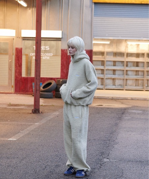 GREEN BUTTER(グリーンバター)の「TEDDY WOOL PANTS(スウェットパンツ・レディース・ブルー/ブラウン/ベージュ・FREE)」の10枚目の写真