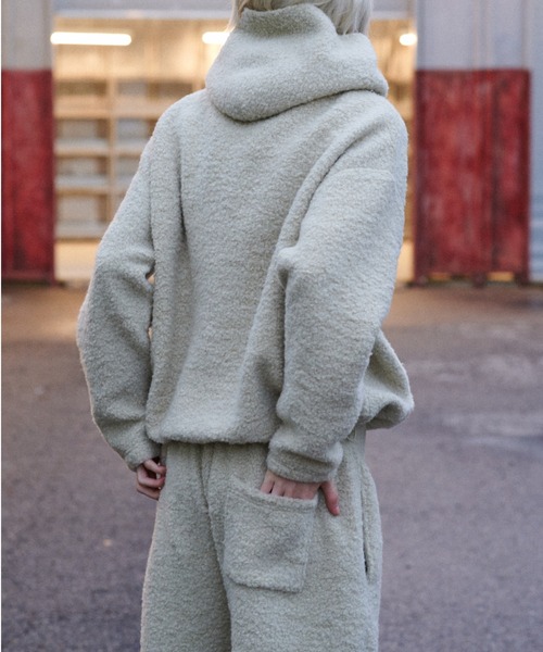 GREEN BUTTER(グリーンバター)の「TEDDY WOOL PANTS(スウェットパンツ・レディース・ブルー/ブラウン/ベージュ・FREE)」の11枚目の写真