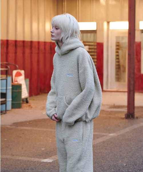 GREEN BUTTER(グリーンバター)の「TEDDY WOOL PANTS(スウェットパンツ・レディース・ブルー/ブラウン/ベージュ・FREE)」の12枚目の写真