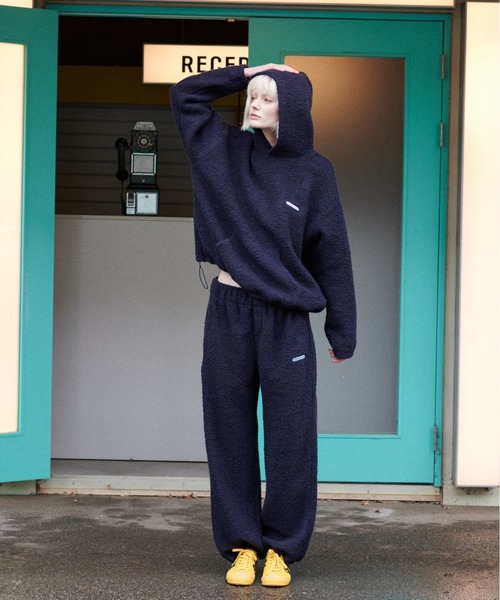 GREEN BUTTER(グリーンバター)の「TEDDY WOOL PANTS(スウェットパンツ・レディース・ブルー/ブラウン/ベージュ・FREE)」の16枚目の写真