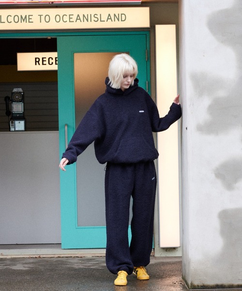 GREEN BUTTER(グリーンバター)の「TEDDY WOOL PANTS(スウェットパンツ・レディース・ブルー/ブラウン/ベージュ・FREE)」の17枚目の写真