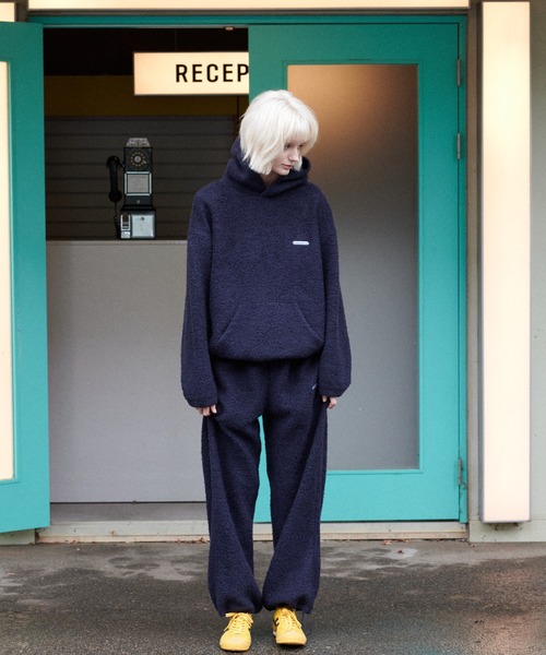 GREEN BUTTER(グリーンバター)の「TEDDY WOOL PANTS(スウェットパンツ・レディース・ブルー/ブラウン/ベージュ・FREE)」の18枚目の写真