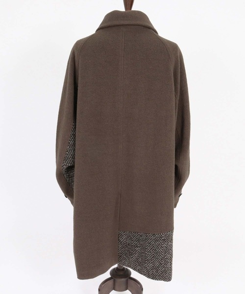 ANGENEHM（アンゲネーム）の「mj11786-Wool Sliver × Shaggy Panel Soutien Collar Coat ステンカラーコート(AG07-013acg)（ステンカラーコート・メンズ・ブラウン/チャコール/ブラック・S/M/L）」の20枚目の写真