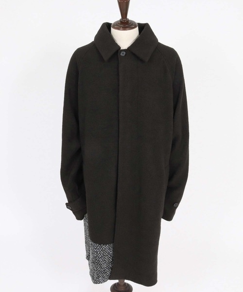 ANGENEHM（アンゲネーム）の「mj11786-Wool Sliver × Shaggy Panel Soutien Collar Coat ステンカラーコート(AG07-013acg)（ステンカラーコート・メンズ・ブラウン/チャコール/ブラック・S/M/L）」の22枚目の写真