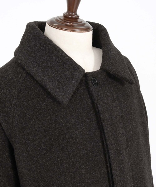 ANGENEHM（アンゲネーム）の「mj11786-Wool Sliver × Shaggy Panel Soutien Collar Coat ステンカラーコート(AG07-013acg)（ステンカラーコート・メンズ・ブラウン/チャコール/ブラック・S/M/L）」の15枚目の写真