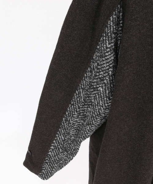 ANGENEHM（アンゲネーム）の「mj11786-Wool Sliver × Shaggy Panel Soutien Collar Coat ステンカラーコート(AG07-013acg)（ステンカラーコート・メンズ・ブラウン/チャコール/ブラック・S/M/L）」の17枚目の写真