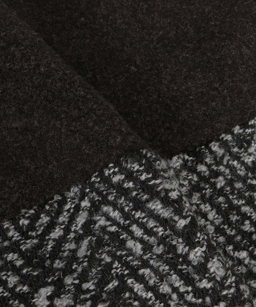 ANGENEHM（アンゲネーム）の「mj11786-Wool Sliver × Shaggy Panel Soutien Collar Coat ステンカラーコート(AG07-013acg)（ステンカラーコート・メンズ・ブラウン/チャコール/ブラック・S/M/L）」の13枚目の写真