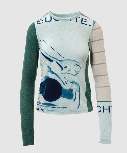 YOHEI OHNO(ヨウヘイオオノ)の「Graphic Mesh Velour Top(Tシャツ/カットソー・レディース・A/D/B/C・36)」の4枚目の写真