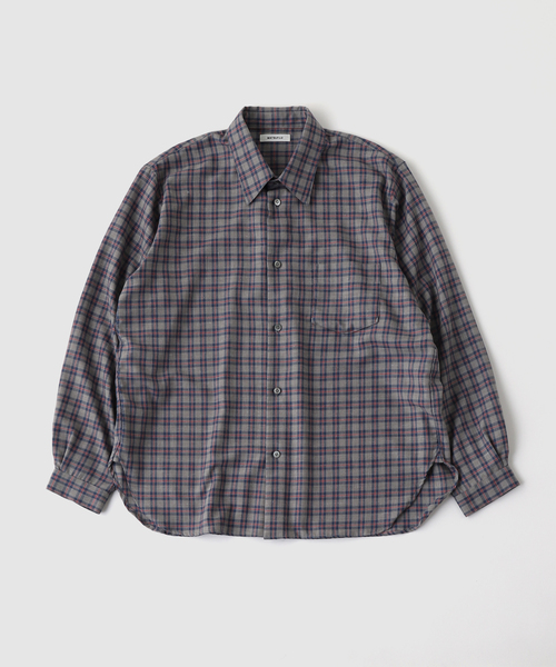 MATSUFUJI(マツフジ)の「MATSUFUJI / マツフジ VINTAGE FABRIC UTILITY SHIRT(シャツ/ブラウス・メンズ・チャコールグレー・3/2)」の1枚目の写真