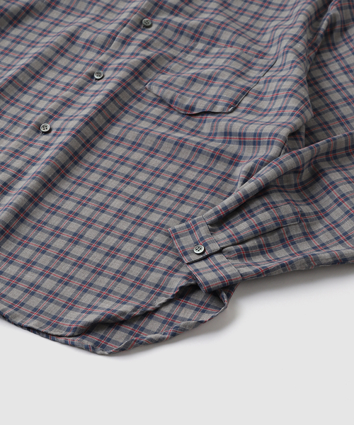 MATSUFUJI(マツフジ)の「MATSUFUJI / マツフジ VINTAGE FABRIC UTILITY SHIRT(シャツ/ブラウス・メンズ・チャコールグレー・3/2)」の4枚目の写真