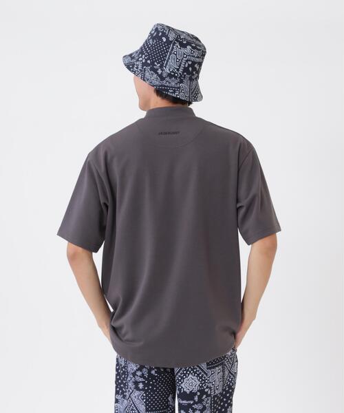 Jack Bunny!!(ジャックバニー)の「タックリバー半袖モックネックカットソー(Tシャツ/カットソー・メンズ・ネイビー/ホワイト/グレー・LARGE/X-LARGE/MEDIUM)」の13枚目の写真