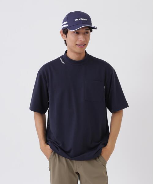 Jack Bunny!!(ジャックバニー)の「タックリバー半袖モックネックカットソー(Tシャツ/カットソー・メンズ・ネイビー/ホワイト/グレー・LARGE/X-LARGE/MEDIUM)」の4枚目の写真
