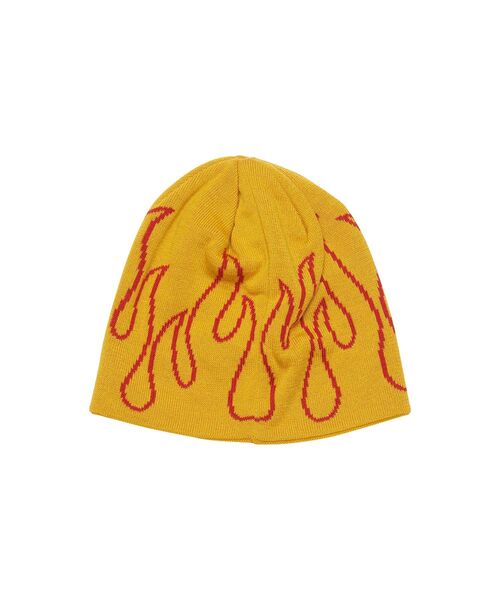 HYSTERIC GLAMOUR(ヒステリックグラマー)の「FIRE HYSTERIC ビーニー(ニットキャップ/ビーニー・メンズ・イエロー/ブラック/ホワイト・FREE)」の5枚目の写真