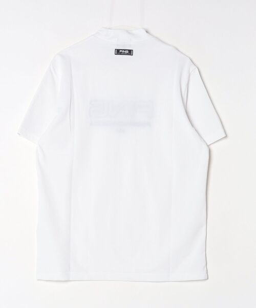 PING（ピン）の「ピン PING アップリケ半袖ハイネックシャツ（Tシャツ/カットソー・メンズ・ホワイト/ベージュ・M/3L/L/LL）」の3枚目の写真