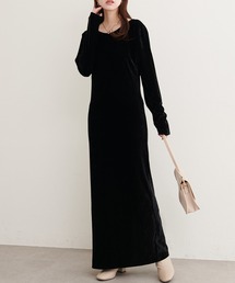 【ZOZO限定】ベロアバックオープンワンピース