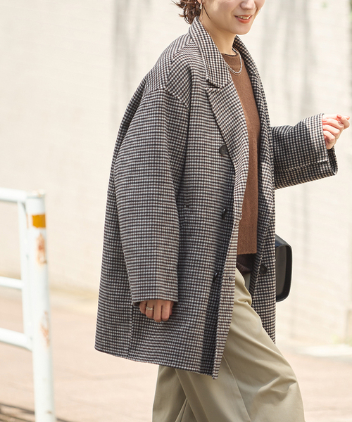 JOURNAL STANDARD（ジャーナルスタンダード）の「《追加》スーパー120ビーバーリバージャコット（その他アウター・レディース・チャコールグレー/ブラック系その他・FREE）」の2枚目の写真