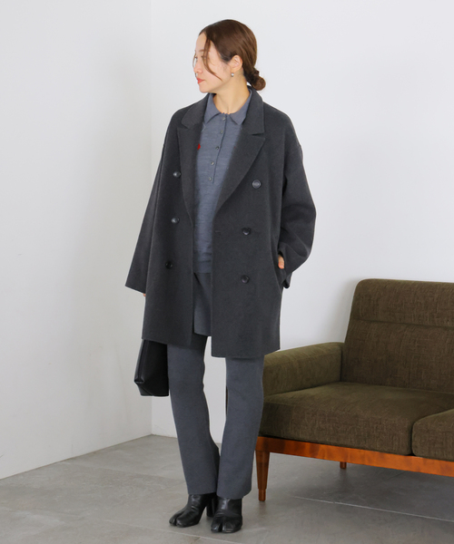 JOURNAL STANDARD（ジャーナルスタンダード）の「《追加》スーパー120ビーバーリバージャコット（その他アウター・レディース・チャコールグレー/ブラック系その他・FREE）」の5枚目の写真