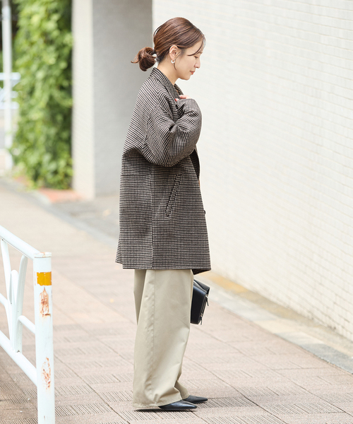 JOURNAL STANDARD（ジャーナルスタンダード）の「《追加》スーパー120ビーバーリバージャコット（その他アウター・レディース・チャコールグレー/ブラック系その他・FREE）」の6枚目の写真