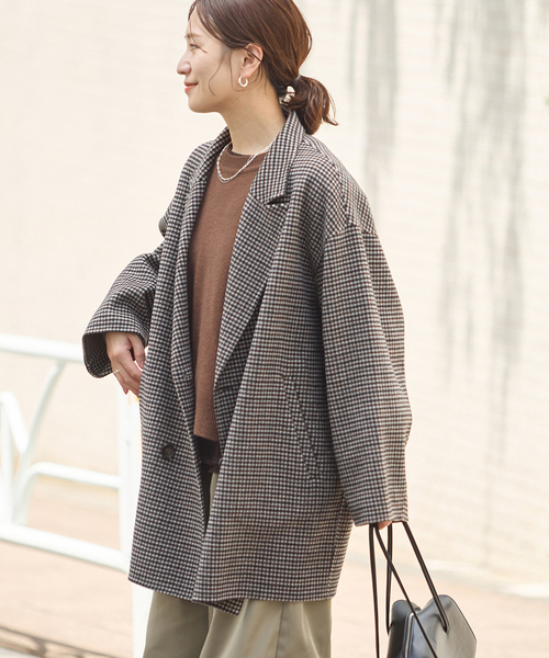 JOURNAL STANDARD（ジャーナルスタンダード）の「《追加》スーパー120ビーバーリバージャコット（その他アウター・レディース・チャコールグレー/ブラック系その他・FREE）」の7枚目の写真