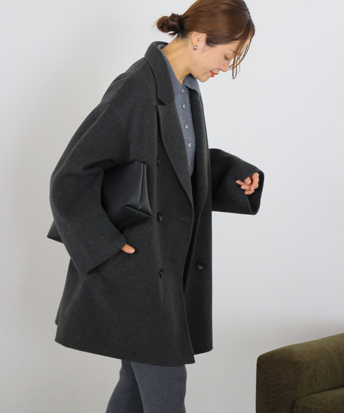 JOURNAL STANDARD（ジャーナルスタンダード）の「《追加》スーパー120ビーバーリバージャコット（その他アウター・レディース・チャコールグレー/ブラック系その他・FREE）」の18枚目の写真