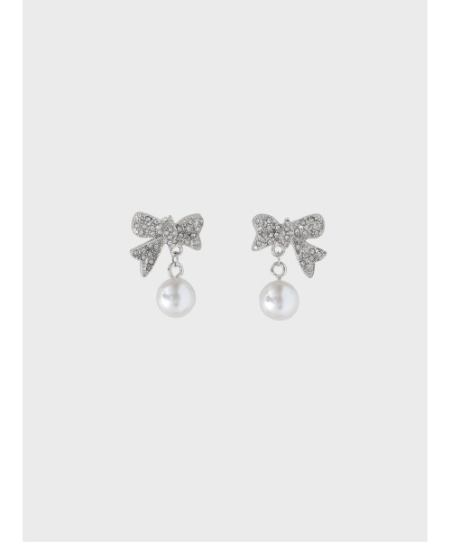 M me eme（エムミーエメ）の「Bijou ribbon ear jewelry(eme10878)（イヤリング・レディース・ゴールド/シルバー・FREE）」の8枚目の写真