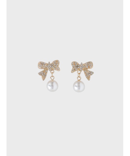 M me eme（エムミーエメ）の「Bijou ribbon ear jewelry(eme10878)（イヤリング・レディース・ゴールド/シルバー・FREE）」の9枚目の写真