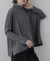 mark and plus ハイネックカットソー 長袖