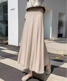 ケーブルニットスカート