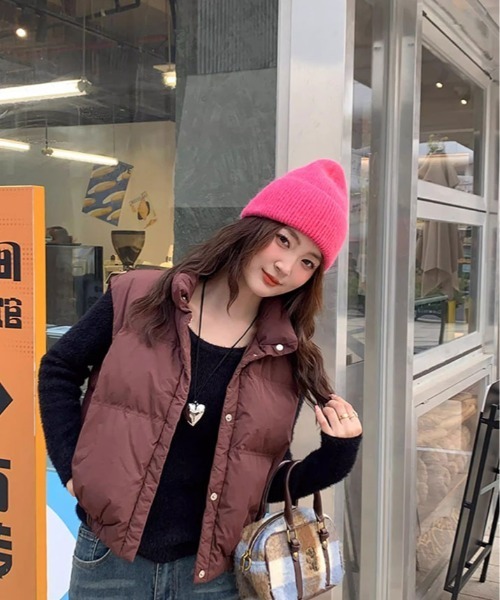 kirakiraShop(キラキラショップ)の「シャギー ラウンドネック タイト ニット トップス(ニット/セーター・レディース・ブラック/ピンク/アイボリー・FREE)」の4枚目の写真