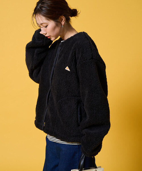 FREAK'S STORE(フリークスストア)の「限定展開 KELTY × FREAK'S STORE/ケルティ 別注 ボア スナップ ボタン カーディガン(その他アウター・レディース・ブラック/ナチュラル/オリーブ・フリ-)」の13枚目の写真