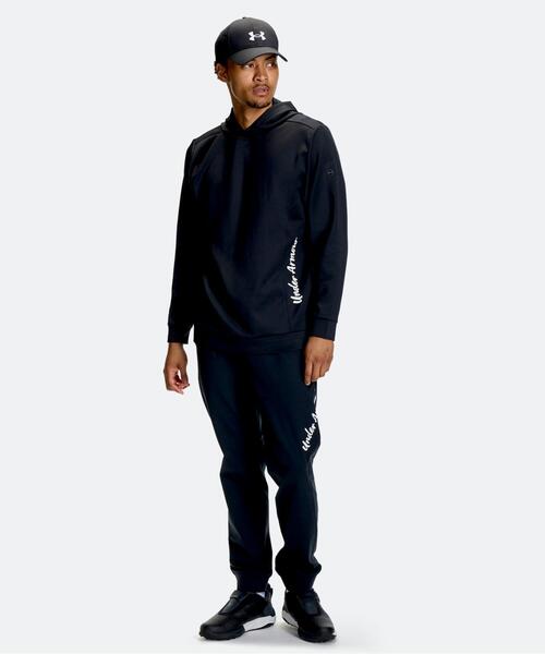 UNDER ARMOUR(アンダーアーマー)の「UAティートゥーグリーン アーマーニット ロングスリーブ フーディー(ゴルフ/メンズ)(その他トップス・メンズ・ブラック・3XL/2XL/L/XL/M)」の3枚目の写真