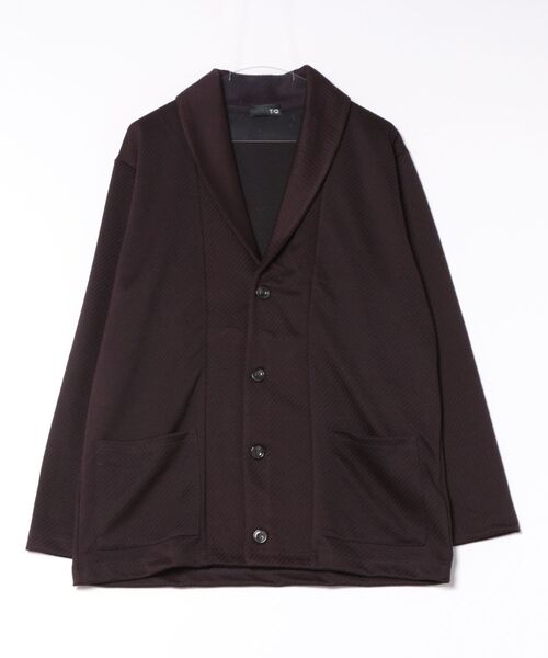 TAKA-Q(タカキュー)の「カーディガン メンズ 長袖 ストレッチ ショールカラー ボタン カットアウター ややゆったり ジャガード マルチツイル(カーディガン/ボレロ・メンズ・ネイビー/ボルドー・MEDIUM/LARGE/X-LARGE)」の17枚目の写真