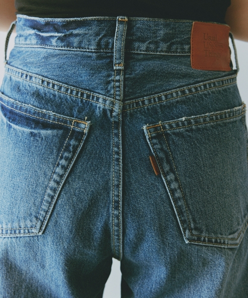 OUTDOOR PRODUCTS(アウトドアプロダクツ)の「Cozue Ninomiya ex ULT DENIM TRUCKER PANTS(デニムパンツ・レディース・ブルー・34/36/38/40)」の7枚目の写真