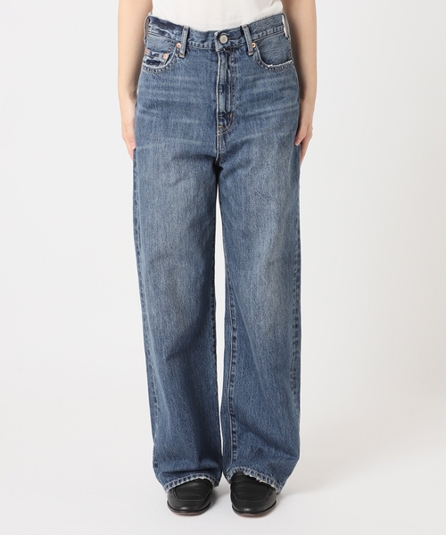 OUTDOOR PRODUCTS(アウトドアプロダクツ)の「Cozue Ninomiya ex ULT DENIM TRUCKER PANTS(デニムパンツ・レディース・ブルー・34/36/38/40)」の12枚目の写真
