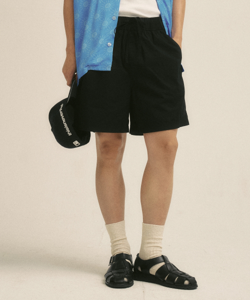 VILLA RAY(ヴィラ・レイ)の「デイリーイージーコットン メンズ ショーツ - ブラック(その他パンツ・メンズ・その他・MEDIUM/LARGE/X-LARGE)」の1枚目の写真