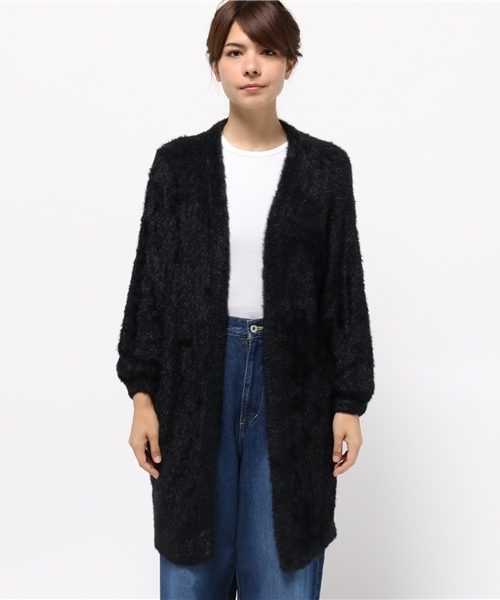 SLY（スライ）の「SHAGGY MG C/D（カーディガン/ボレロ・レディース・グレー/オフホワイト/ブラック/ブラウン・FREE）」の11枚目の写真