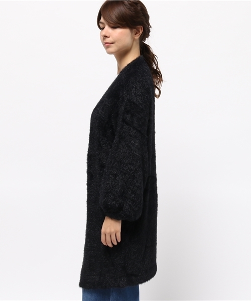 SLY（スライ）の「SHAGGY MG C/D（カーディガン/ボレロ・レディース・グレー/オフホワイト/ブラック/ブラウン・FREE）」の12枚目の写真