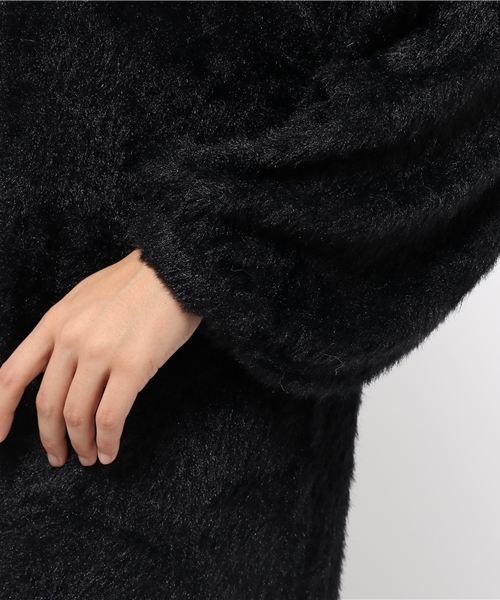 SLY（スライ）の「SHAGGY MG C/D（カーディガン/ボレロ・レディース・グレー/オフホワイト/ブラック/ブラウン・FREE）」の6枚目の写真