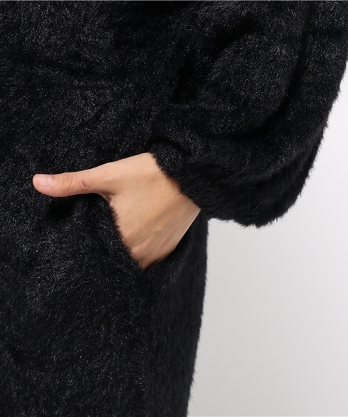 SLY（スライ）の「SHAGGY MG C/D（カーディガン/ボレロ・レディース・グレー/オフホワイト/ブラック/ブラウン・FREE）」の7枚目の写真