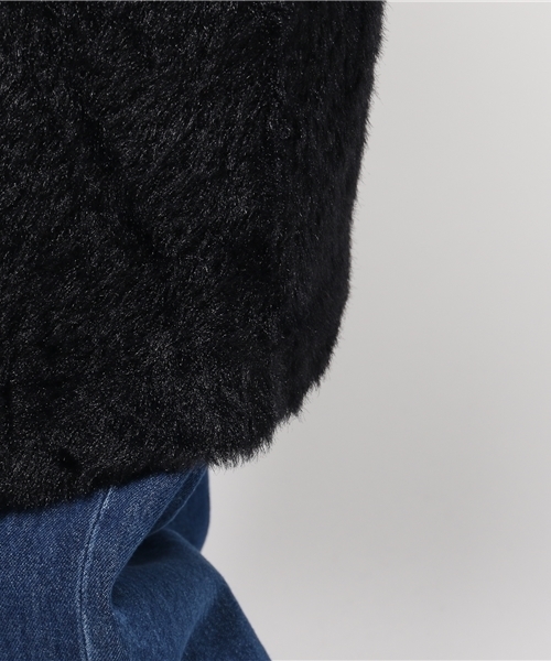 SLY（スライ）の「SHAGGY MG C/D（カーディガン/ボレロ・レディース・グレー/オフホワイト/ブラック/ブラウン・FREE）」の8枚目の写真