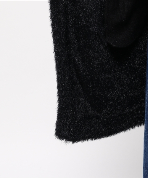 SLY（スライ）の「SHAGGY MG C/D（カーディガン/ボレロ・レディース・グレー/オフホワイト/ブラック/ブラウン・FREE）」の9枚目の写真