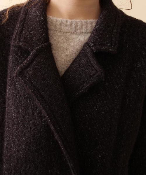 coen（コーエン）の「ループセッケツニットアウター（ピーコート・レディース・ダークグレー/ネイビー・FREE）」の22枚目の写真