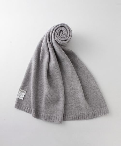Steven Alan（スティーブンアラン）の「＜William Brunton Hand Knits×Steven Alan＞CASHMERE STOLE/ｽﾄｰﾙ（ストール/ショール・レディース・ライトグレー/ロイヤルブルー・FREE）」の2枚目の写真