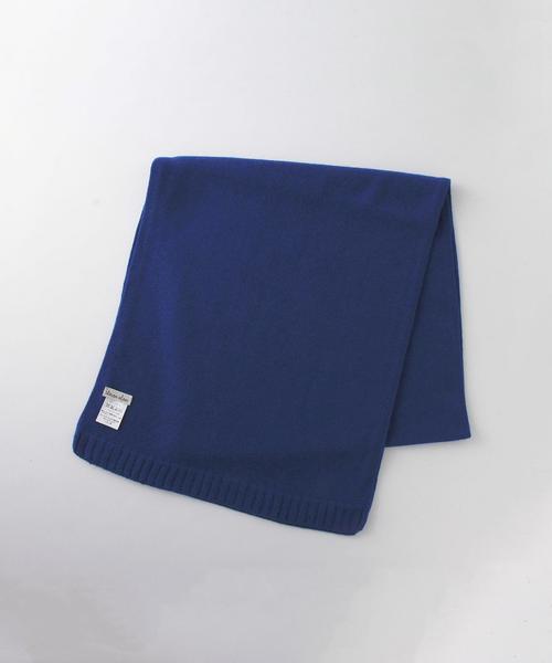 Steven Alan（スティーブンアラン）の「＜William Brunton Hand Knits×Steven Alan＞CASHMERE STOLE/ｽﾄｰﾙ（ストール/ショール・レディース・ライトグレー/ロイヤルブルー・FREE）」の3枚目の写真