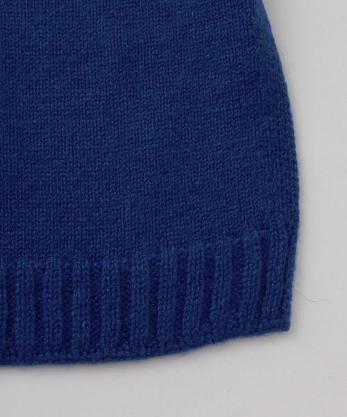 Steven Alan（スティーブンアラン）の「＜William Brunton Hand Knits×Steven Alan＞CASHMERE STOLE/ｽﾄｰﾙ（ストール/ショール・レディース・ライトグレー/ロイヤルブルー・FREE）」の4枚目の写真