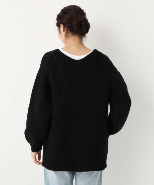 A part by（アパートバイ）の「1.5GCoNyWザックリカーディガン　746617 （カーディガン/ボレロ・レディース・オフホワイト/ブルー/レッド/ブラック・FREE）」の8枚目の写真